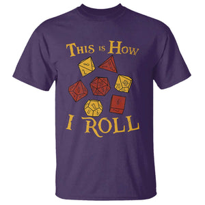 Funny RPG Tabletop Dice T Shirt This Is How I Roll Vintage D20 TS11 Purple Print Your Wear