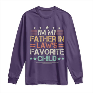 I Am My Father In Laws Favorite Child Long Sleeve Shirt Family Humor TS11 Purple Print Your Wear