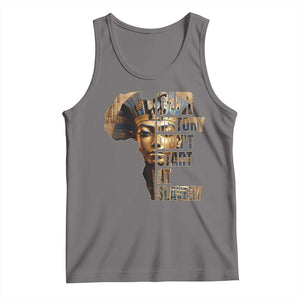 Our History Didn't Start At Slavery Tank Top Black History Month Ancient Egyptian TS11 Deep Heather Print Your Wear