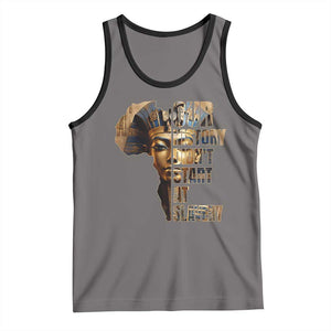 Our History Didn't Start At Slavery Tank Top Black History Month Ancient Egyptian TS11 Deep Heather Black Print Your Wear