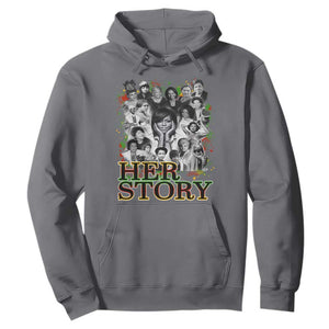 Black Women History Hoodie Her Story Black History Month TS11 Charcoal Print Your Wear