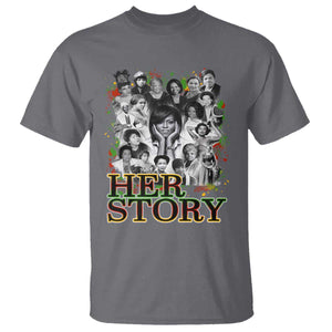 Black Women History T Shirt Her Story Black History Month TS11 Charcoal Print Your Wear