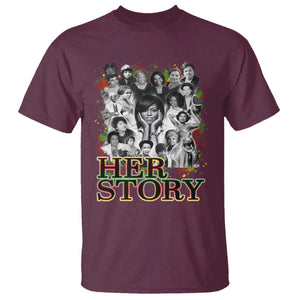 Black Women History T Shirt Her Story Black History Month TS11 Maroon Print Your Wear