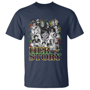 Black Women History T Shirt Her Story Black History Month TS11 Navy Print Your Wear