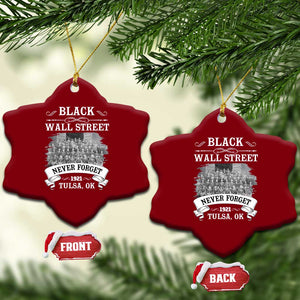 Never Forget Black Wall Street 1921 Ceramic Ornament Tulsa Oklahoma Black History Month TS11 Print Your Wear