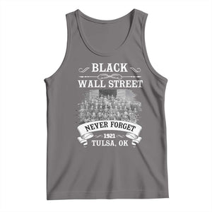 Never Forget Black Wall Street 1921 Tank Top Tulsa Oklahoma Black History Month TS11 Deep Heather Print Your Wear