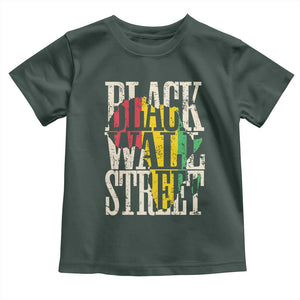 Black Wall Street Toddler T Shirt Tulsa Oklahoma Black History Month Africa Map TS11 Dark Forest Green Print Your Wear