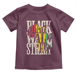Black Wall Street Toddler T Shirt Tulsa Oklahoma Black History Month Africa Map TS11 Maroon Print Your Wear