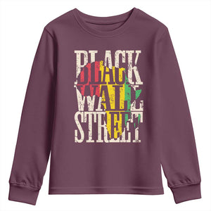 Black Wall Street Youth Sweatshirt Tulsa Oklahoma Black History Month Africa Map TS11 Maroon Print Your Wear