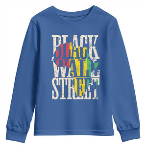 Black Wall Street Youth Sweatshirt Tulsa Oklahoma Black History Month Africa Map TS11 Royal Blue Print Your Wear