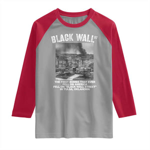 Black Wall Street First Bombs Raglan Shirt Tulsa Oklahoma Black History Month TS11 Sport Gray Red Print Your Wear