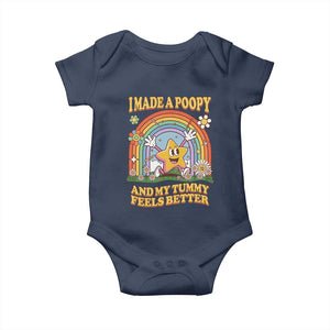 I Made A Poopy And My Tummy Feels Better Baby Onesie Funny Inappropriate Vacation Swap Adult TS11 Navy Print Your Wear