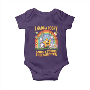 I Made A Poopy And My Tummy Feels Better Baby Onesie Funny Inappropriate Vacation Swap Adult TS11 Purple Print Your Wear