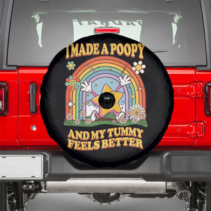 I Made A Poopy And My Tummy Feels Better Spare Tire Cover Funny Inappropriate Vacation Swap Adult TS11 Black Print Your Wear