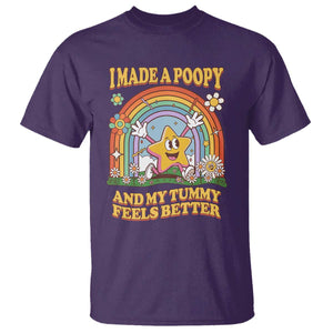 I Made A Poopy And My Tummy Feels Better T Shirt - Funny Inappropriate Adult Humor Vacation Swap Tee TS11 Purple Print Your Wear