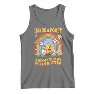 I Made A Poopy And My Tummy Feels Better Tank Top Funny Inappropriate Vacation Swap Adult TS11 Black Heather Print Your Wear
