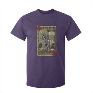 Funny Tarot Card Deadlifts Gym Workout Skeleton T Shirt For Kid TS11 Purple Print Your Wear