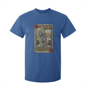 Funny Tarot Card Deadlifts Gym Workout Skeleton T Shirt For Kid TS11 Royal Blue Print Your Wear