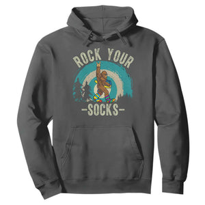 Funny Down Syndrome Awareness Bigfoot Hoodie Rock Your Socks TS11 Dark Heather Print Your Wear