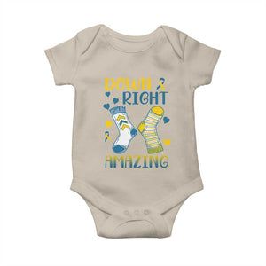 Down Right Amazing Baby Onesie Down Syndrome Awareness Socks Ribbon TS11 Sand Print Your Wear