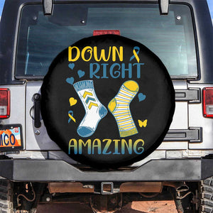 Down Right Amazing Spare Tire Cover Down Syndrome Awareness Socks Ribbon TS11 No hole Black Print Your Wear