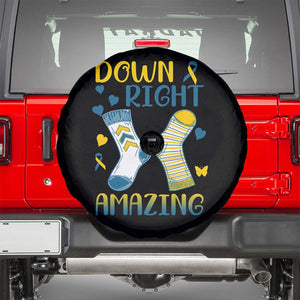 Down Right Amazing Spare Tire Cover Down Syndrome Awareness Socks Ribbon TS11 Black Print Your Wear