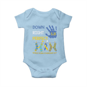 Down Right Perfect Baby Onesie March 21 World Down Syndrome Day Socks TS11 Light Blue Print Your Wear