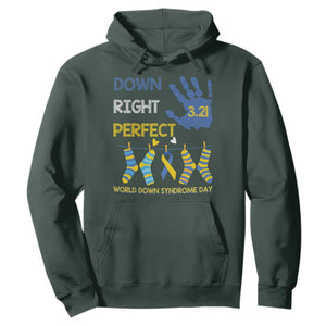 Down Right Perfect Hoodie March 21 World Down Syndrome Day Socks TS11 Dark Forest Green Print Your Wear
