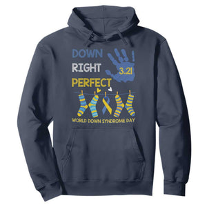 Down Right Perfect Hoodie March 21 World Down Syndrome Day Socks TS11 Navy Print Your Wear