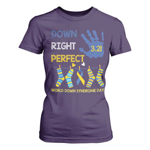 Down Right Perfect T Shirt For Women March 21 World Down Syndrome Day Socks TS11 Purple Print Your Wear