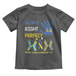 Down Right Perfect Toddler T Shirt March 21 World Down Syndrome Day Socks TS11 Dark Heather Print Your Wear