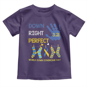 Down Right Perfect Toddler T Shirt March 21 World Down Syndrome Day Socks TS11 Purple Print Your Wear