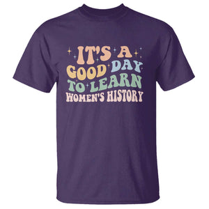 Funny It's A Good Day To Learn Women's History T Shirt Sparkle Star TS11 Purple Print Your Wear