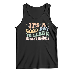 Funny It's A Good Day To Learn Women's History Tank Top Sparkle Star TS11 Black Print Your Wear