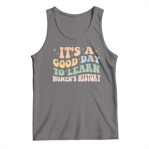 Funny It's A Good Day To Learn Women's History Tank Top Sparkle Star TS11 Deep Heather Print Your Wear