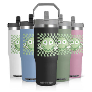 Funny Green Smile Face Eggs Bacon Breakfast St Patrick's Day Flip Straw Tumbler TS11 Print Your Wear