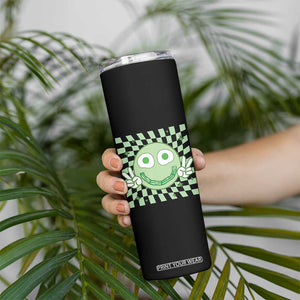 Funny Green Smile Face Eggs Bacon Breakfast St Patrick's Day Skinny Tumbler TS11 Print Your Wear