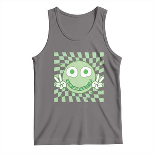 Funny Green Smile Face Eggs Bacon Breakfast St Patrick's Day Tank Top TS11 Deep Heather Print Your Wear