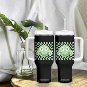 Funny Green Smile Face Eggs Bacon Breakfast St Patrick's Day Tumbler With Handle TS11 Print Your Wear