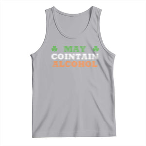 Funny May Contain Alcohol Tank Top Irish Beer Drinking St Patrick's Day Shamrock TS11 Athletic Heather Print Your Wear