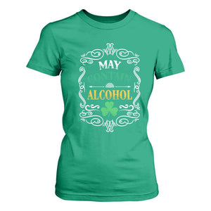 Funny May Contain Alcohol T Shirt For Women Irish Beer Drinking St Patrick's Day TS11 Irish Green Print Your Wear