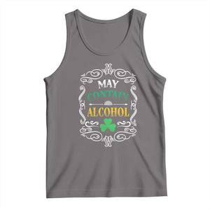 Funny May Contain Alcohol Tank Top Irish Beer Drinking St Patrick's Day TS11 Deep Heather Print Your Wear