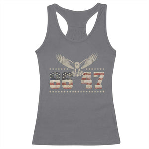 Funny Vintage 86 47 Racerback Tank Top Eagle Vintage American Flag TS11 Charcoal Print Your Wear