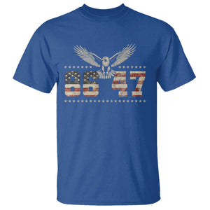 Funny Vintage 86 47 T Shirt - Eagle Vintage American Flag TS11 Royal Blue Print Your Wear
