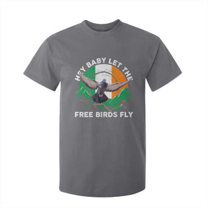 Irish Pride T Shirt For Kid Hey Baby Let The Free Birds Fly Ireland Flag TS11 Charcoal Print Your Wear