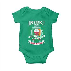 Iriski Half Irish Half Polish Baby Onesie Polish St Patricks Day Eagle TS11 Irish Green Print Your Wear