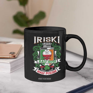 Iriski Half Irish Half Polish Coffee Mug Polish St Patricks Day Eagle TS11 Print Your Wear