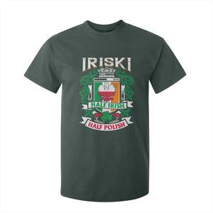Iriski Half Irish Half Polish T Shirt For Kid Polish St Patricks Day Eagle TS11 Dark Forest Green Print Your Wear