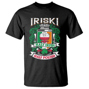 Iriski Half Irish Half Polish T Shirt Polish St Patricks Day Eagle TS11 Black Print Your Wear