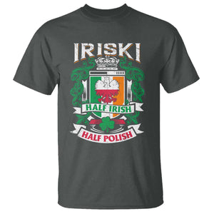 Iriski Half Irish Half Polish T Shirt Polish St Patricks Day Eagle TS11 Dark Heather Print Your Wear